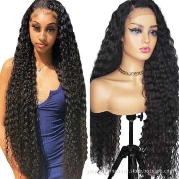 Cheap 150% 180% 5X5 Lace Closure Wig Mink Brazilian Young Girl Virgin Hair Wigs Cuticle Aligned Water Wave Undetectable Knots